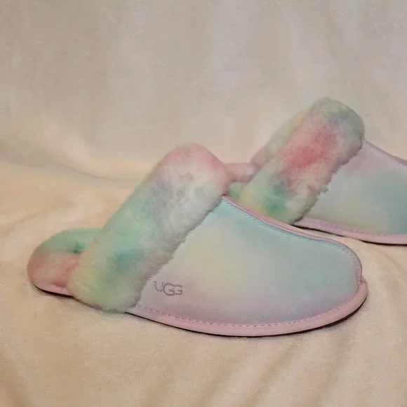 NIB UGG WOMEN'S WATERCOLOR SCUFFETTE II SUEDE SHEARLING LINED SLIPPERS - Picture 7 of 7